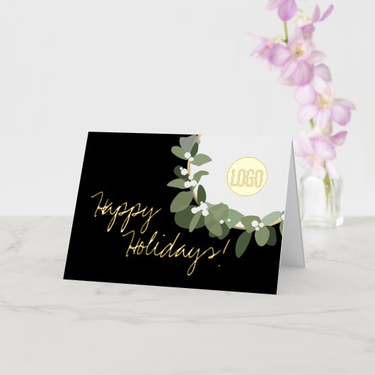 Prettige feestdagen Chic krans Zakelijke Logo Eleg (Orchidee)