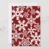 Prettige feestdagen Chic Red Snowflake Feestdagenkaart (Achterkant)