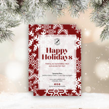 Prettige feestdagen Chic Red Snowflake