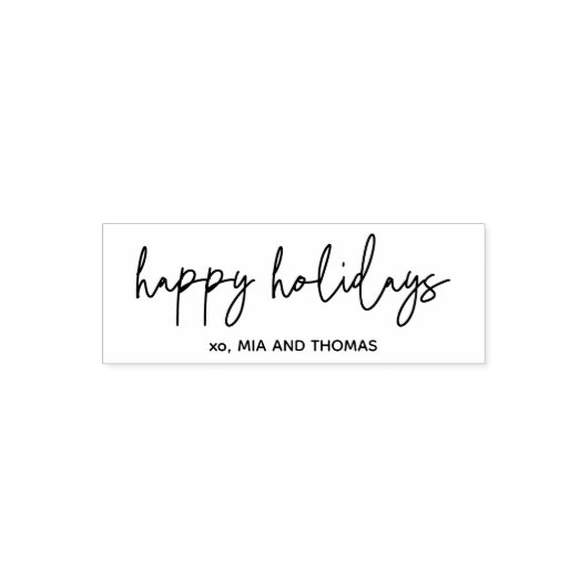 Prettige feestdagen Chic-script Zelfinktende Stempel (Design)