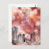 Prettige feestdagen Chicago 2021 Skyline Briefkaart (Voorkant / Achterkant)