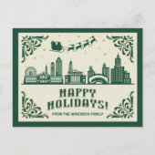 Prettige feestdagen Chicago, IL Skyline (Voorkant)