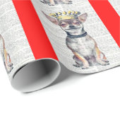 PRETTIGE FEESTDAGEN CHIHUAHUA KERSTPAPIER CADEAUPAPIER (Rol Hoek)