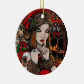 Prettige feestdagen Chris Traditional Christmas Keramisch Ornament (Rechts)