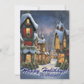 Prettige feestdagen Christmas 7 Village, Kaart (Voorkant)