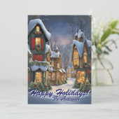 Prettige feestdagen Christmas 7 Village, Kaart (Staand voorkant)