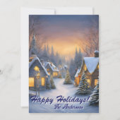 Prettige feestdagen Christmas 8 Village, Kaart (Voorkant)