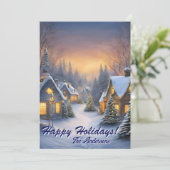 Prettige feestdagen Christmas 8 Village, Kaart (Staand voorkant)