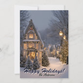 Prettige feestdagen Christmas 9 Village, Kaart (Voorkant)