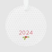 Prettige feestdagen Christmas Bulldog Ornament (achterkant)