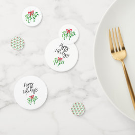 Prettige feestdagen Christmas Mistletoe Festive Confetti