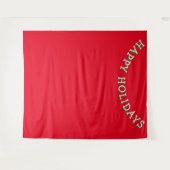 Prettige feestdagen Christmas Photobooth Achtergro Wandkleed (Voorkant (horizontaal))