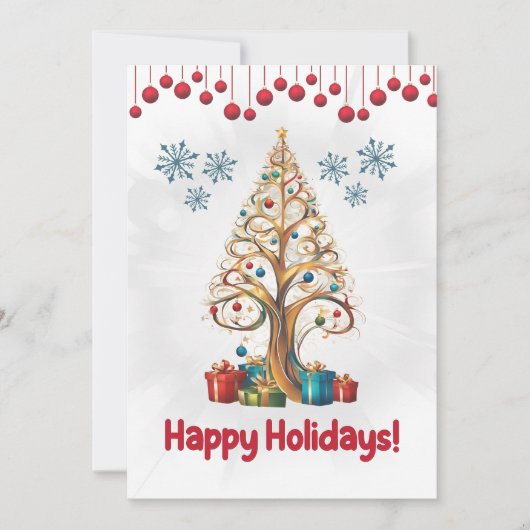 Prettige feestdagen Christmas pine 1, Kaart (Voorkant)