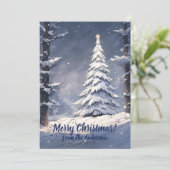 Prettige feestdagen Christmas pine 7, wenskaart Kaart (Staand voorkant)