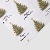 Prettige feestdagen Christmas Pine Tree Tissuepapier (Detail)