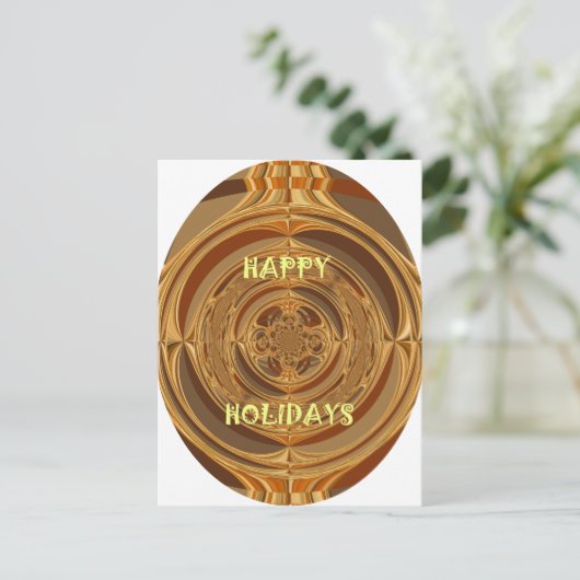 Prettige feestdagen Circle Art Print/Design (Staand voorkant)