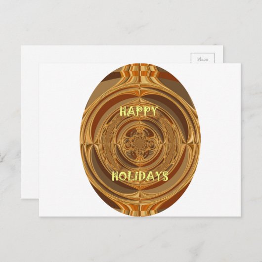 Prettige feestdagen Circle Art Print/Design (Voorkant / Achterkant)