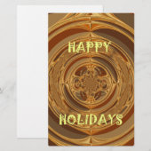 Prettige feestdagen Circle Art Print/Design Briefpapier (Voorkant / Achterkant)