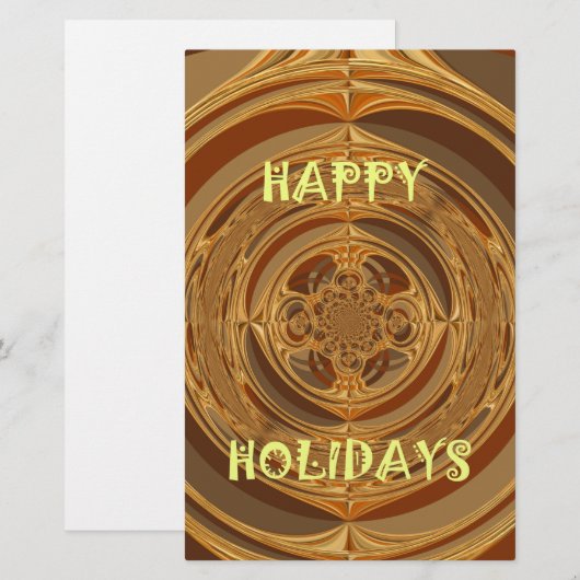Prettige feestdagen Circle Art Print/Design Briefpapier (Voorkant / Achterkant)