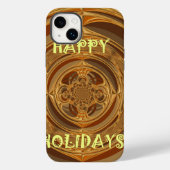 Prettige feestdagen Circle Art Print/Design Case-Mate iPhone Case (Achterkant)