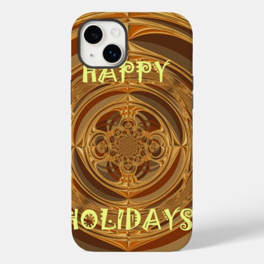 Prettige feestdagen Circle Art Print/Design Case-Mate iPhone Case (Achterkant)