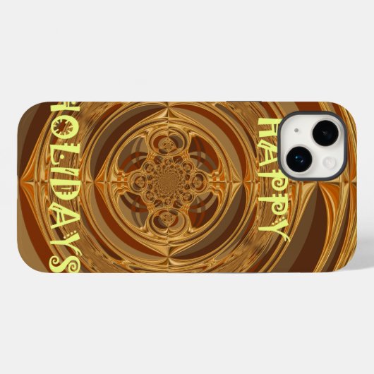 Prettige feestdagen Circle Art Print/Design Case-Mate iPhone Case (Achterkant (horizontaal))