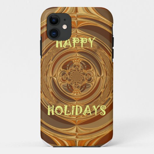 Prettige feestdagen Circle Art Print/Design Case-Mate iPhone Case (Achterkant)