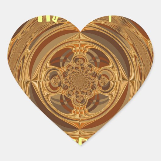 Prettige feestdagen Circle Art Print/Design Hart Sticker (Voorkant)