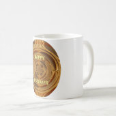 Prettige feestdagen Circle Art Print/Design Koffiemok (Voorkant rechts)