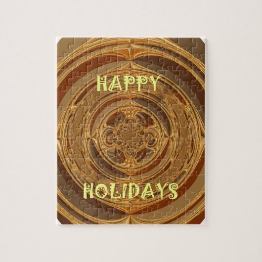 Prettige feestdagen Circle Art Print/Design Legpuzzel (Verticaal)