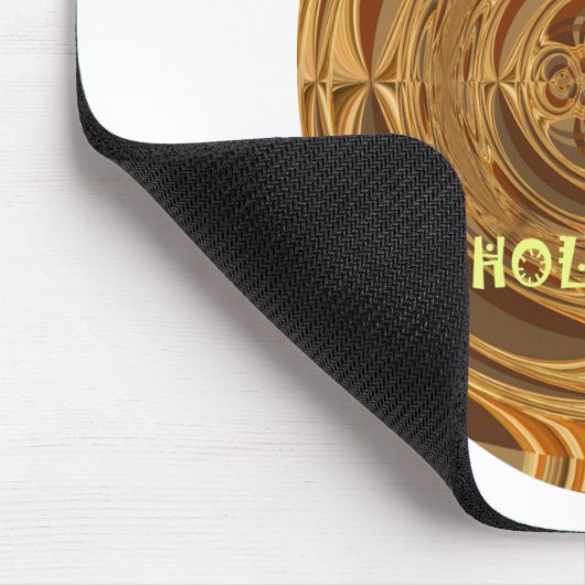 Prettige feestdagen Circle Art Print/Design Muismat (Hoek)