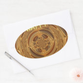 Prettige feestdagen Circle Art Print/Design Ovale Sticker (Envelop)