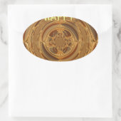 Prettige feestdagen Circle Art Print/Design Ovale Sticker (Tas)