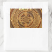 Prettige feestdagen Circle Art Print/Design Rechthoekige Sticker (Tas)