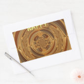 Prettige feestdagen Circle Art Print/Design Rechthoekige Sticker (Envelop)