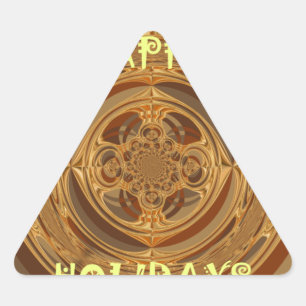 Prettige feestdagen Circle Art Print/Design Sticker