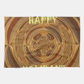 Prettige feestdagen Circle Art Print/Design Theedoek (Horizontaal)