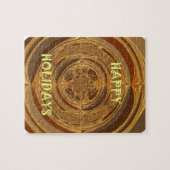 Prettige Feestdagen Cirkel Kunstprint/Ontwerp Legpuzzel (Horizontaal)
