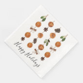 Prettige feestdagen CITRUS GARLAND Holiday Napkin Servet (Hoek)