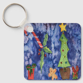 Prettige feestdagen Classic Christmas Icons Waterv Sleutelhanger