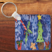 Prettige feestdagen Classic Christmas Icons Waterv Sleutelhanger (Voorkant)