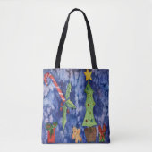 Prettige feestdagen Classic Christmas Icons Waterv Tote Bag (Voorkant)