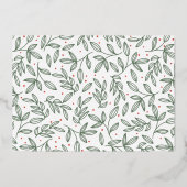 Prettige feestdagen Classic Elegance? Gouden vakan Folie Uitnodiging (Achterkant)