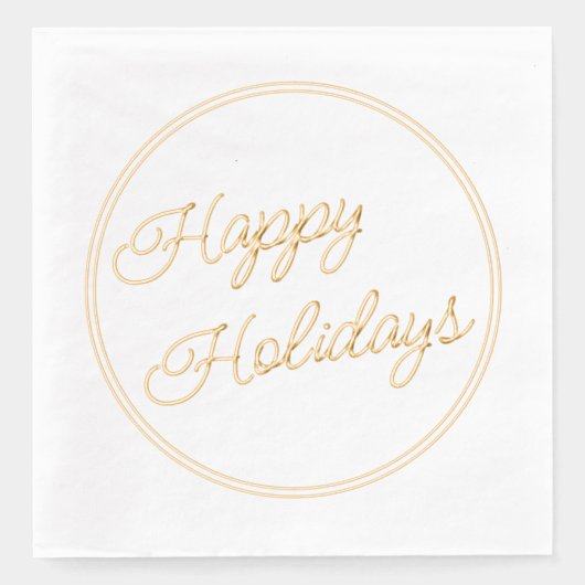 Prettige feestdagen Classy December Folie Servetten (Voorkant)