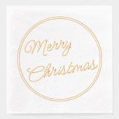 Prettige feestdagen Classy December Folie Servetten (Voorkant)