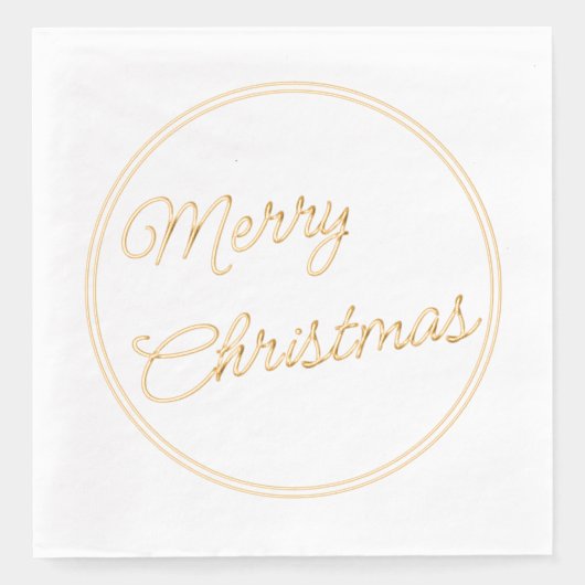 Prettige feestdagen Classy December Folie Servetten (Voorkant)