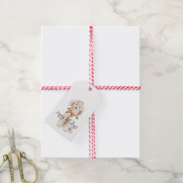 Prettige feestdagen Cockapoo Dog Kerstfeest Cadeaulabel
