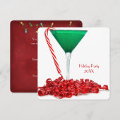 Prettige feestdagen Cocktailparty Kaart (Voorkant / Achterkant)