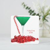 Prettige feestdagen Cocktailparty Kaart (Staand voorkant)