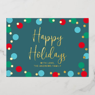 prettige feestdagen Colorful Blauwgroen Gold